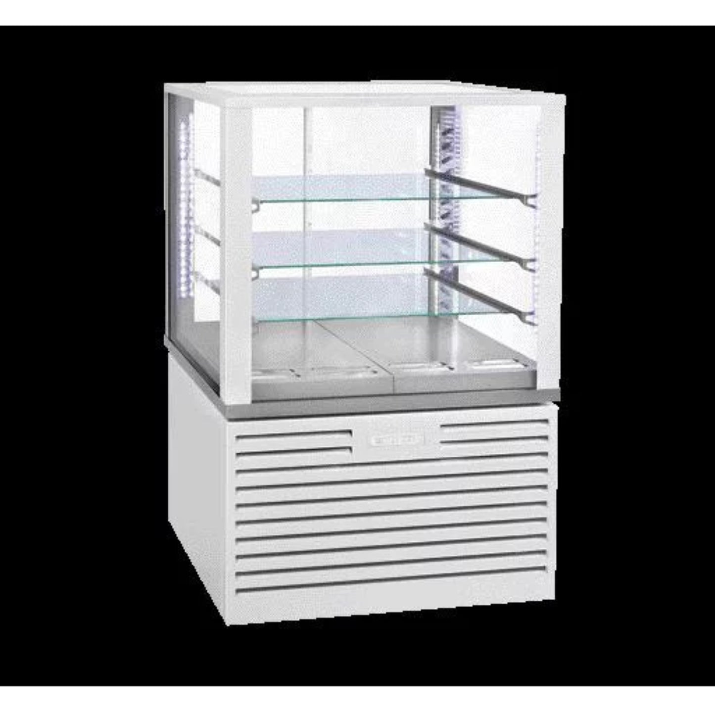 KÜHLVITRINE 80 CM 2 x 1/1 GN + 3 GLASBÖDEN MODELL FSC 800
