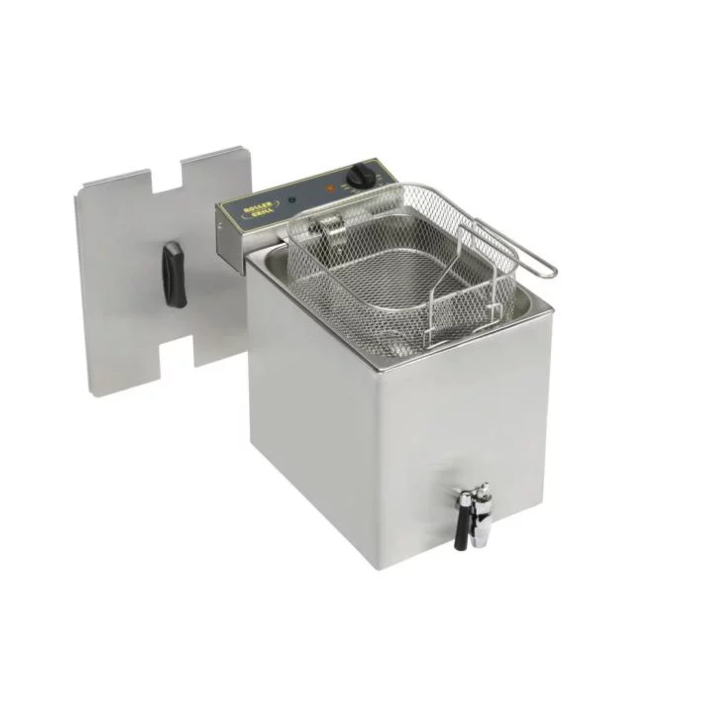 TISCH FRITTEUSE 1 BECKEN 8 LITER MIT ABLASSHAHN / KALTZONE ELEKTRO MF 80R