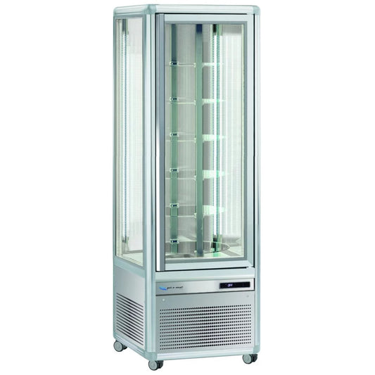GLAS KÜHLVITRINE 5 GLASABLAGEN 450x450 FEST MODELL WIEN 351 Q PRALINE