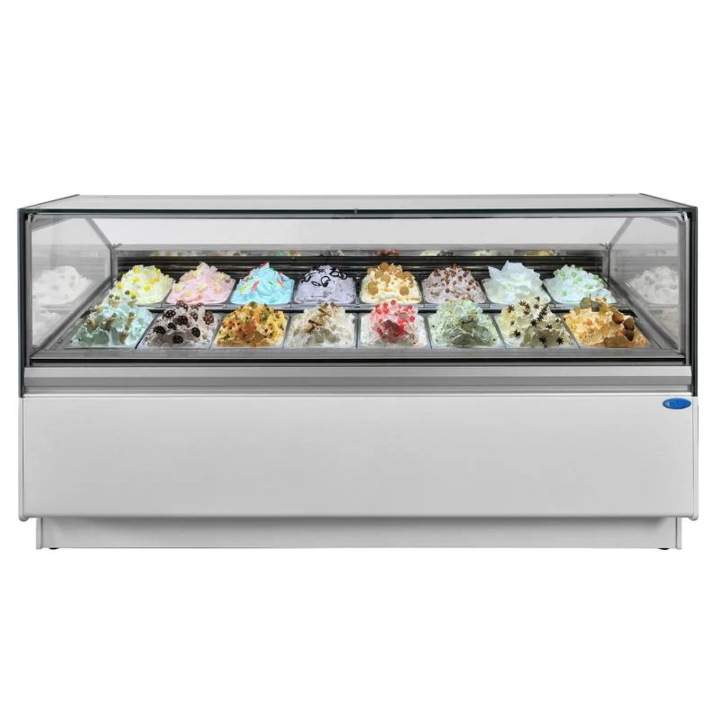 EISCREMEVITRINE DREAM V2 FLACHGLAS DOPPELTE UMLUFT (versch. Größen)