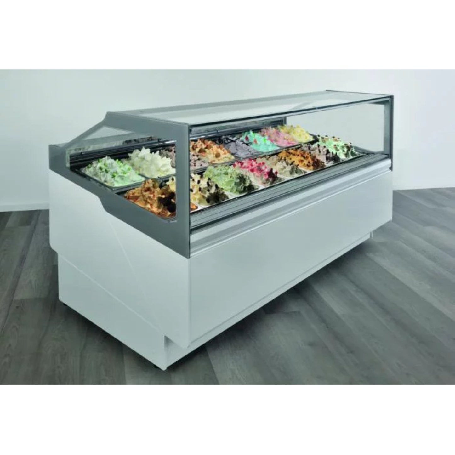 EISCREMEVITRINE DREAM V2 FLACHGLAS DOPPELTE UMLUFT (versch. Größen)