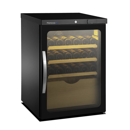 WEINKLIMASCHRANK MIT GLASTÜRE 60 CM FÜR 27 FLASCHEN