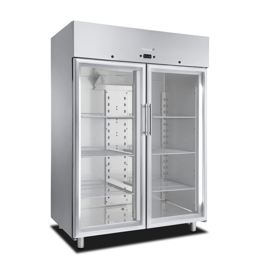 KÜHLSCHRANK 2/1 GN 1235 LITER GLASTÜREN AGP 1400 TA PV SOFTLINE
