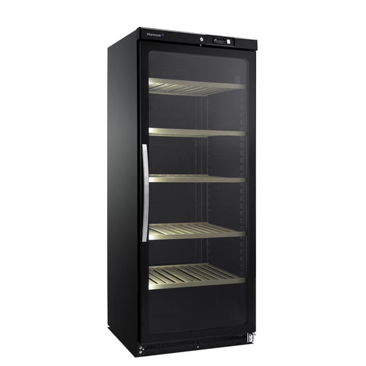 WEINKÜHLSCHRANK MIT GLASTÜRE MODELL CV 600 PV SERVICE LINE 1 TEMPERATUR 75 CM FÜR 219 FLASCHEN SCHWARZ