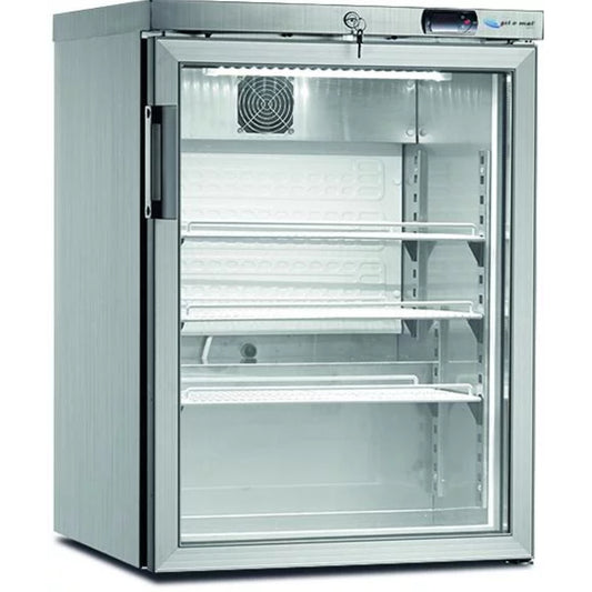 KÜHLSCHRANK 60 CM, ARV 150 CS TA PV EDELSTAHL MIT GLASTÜR