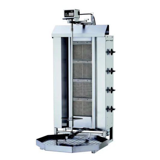 GAS GYROS-/KEBAB-GRILL 4 BRENNER 60 KG MODELL GLG 221
