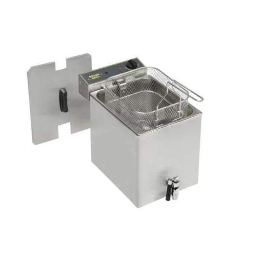 TISCH FRITTEUSE 1 BECKEN 8 LITER MIT ABLASSHAHN / KALTZONE ELEKTRO MF 80R