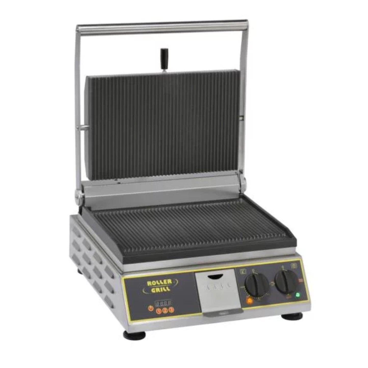 KONTAKTGRILL EINZEL MIT ZEITSCHALTUHR ELEKTRO 3,4 KW MODELL PREMIUM (versch. Versionen)