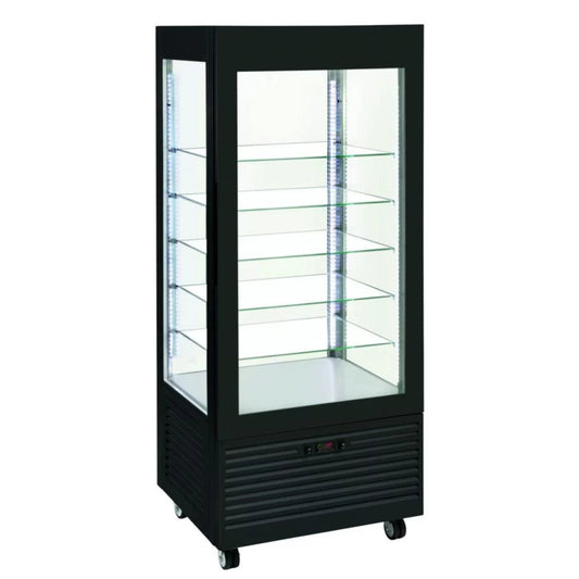 PANORAMA KÜHLVITRINE 80 CM 5 GLASBÖDEN 480 LITER TIEFKÜHLUNG RDN 800