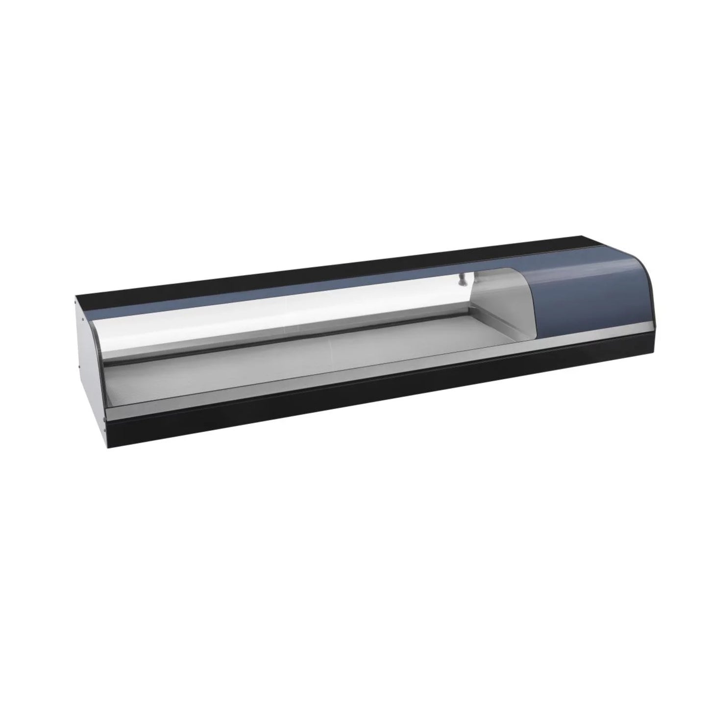 GLAS KÜHLVITRINE SUSHI 180 CM 8 X 1/3 GN RUNDGLAS MODELL RSD 80